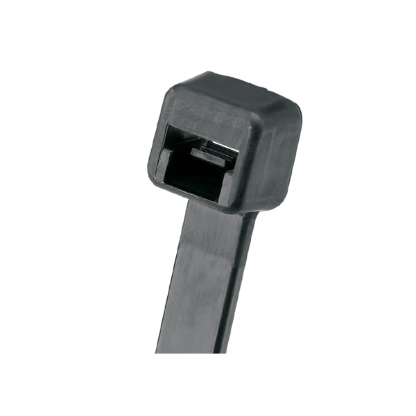 Cable Tie, 11-1/2 in L, 3 in Max Bundle Dia., Black, Nylon 6/6, 50 lb Strength, Heat Stabilized, 100 PK